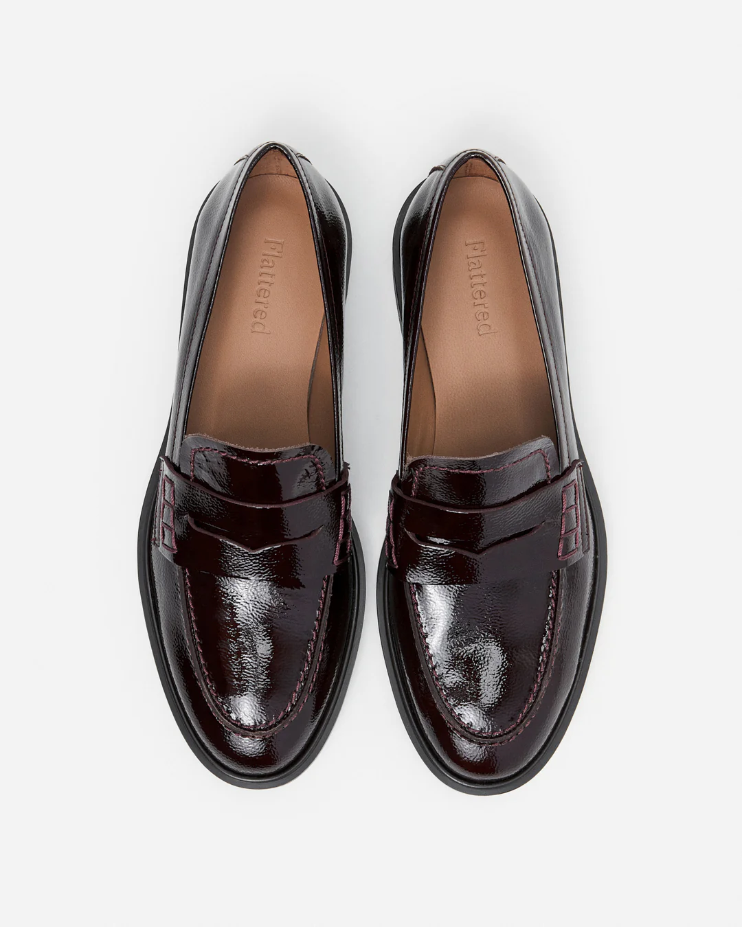Sara Leather Patent Burgundy - Image 4