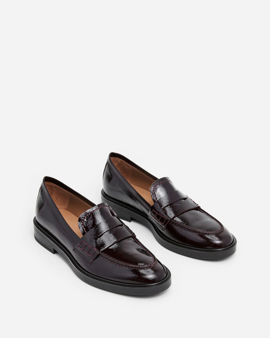 Sara Leather Patent Burgundy - Image 5